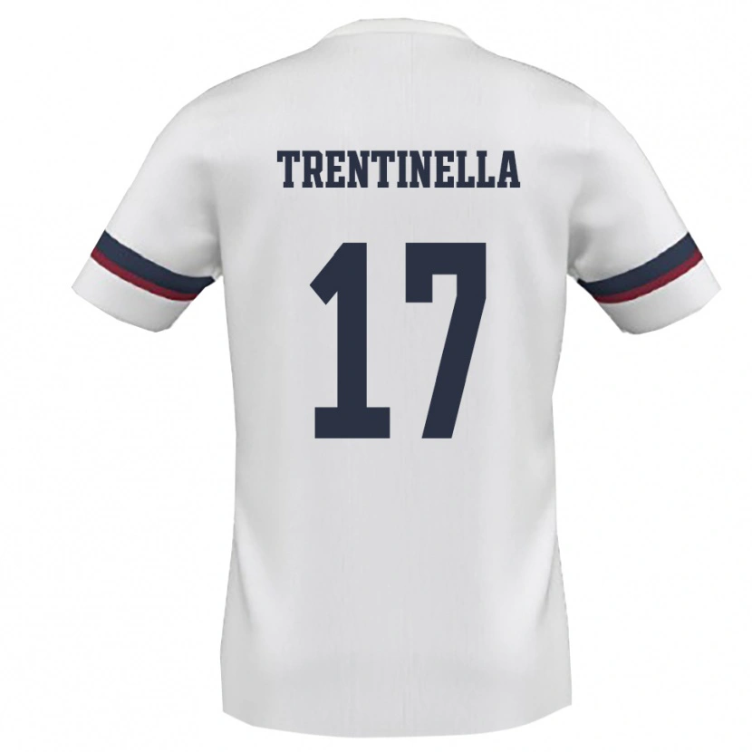 Danxen Kvinder Marco Trentinella #17 Hvid Rød Udebane Spillertrøjer 2025/26 Trøje T-Shirt