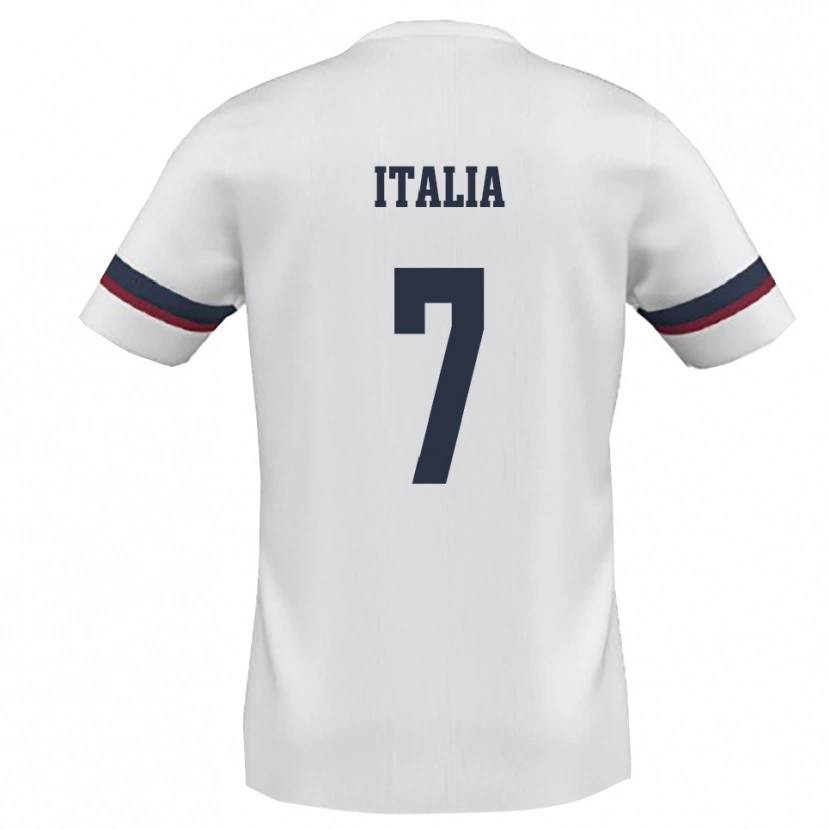 Danxen Kvinder Matteo Italia #7 Hvid Rød Udebane Spillertrøjer 2025/26 Trøje T-Shirt