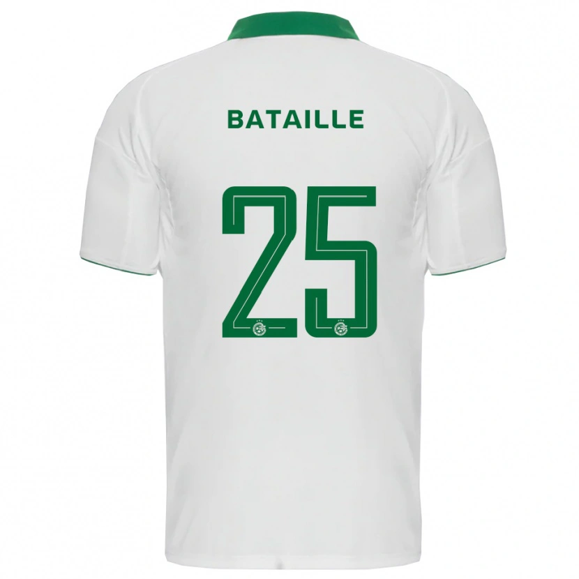 Danxen Kvinder Jelle Bataille #25 Hvid Grøn Udebane Spillertrøjer 2025/26 Trøje T-Shirt