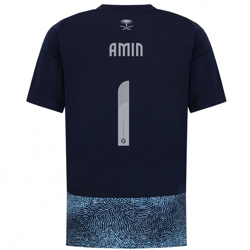 Danxen Kvinder Amin Al-Bukhari #1 Mørkeblå Lyseblå Udebane Spillertrøjer 2025/26 Trøje T-Shirt