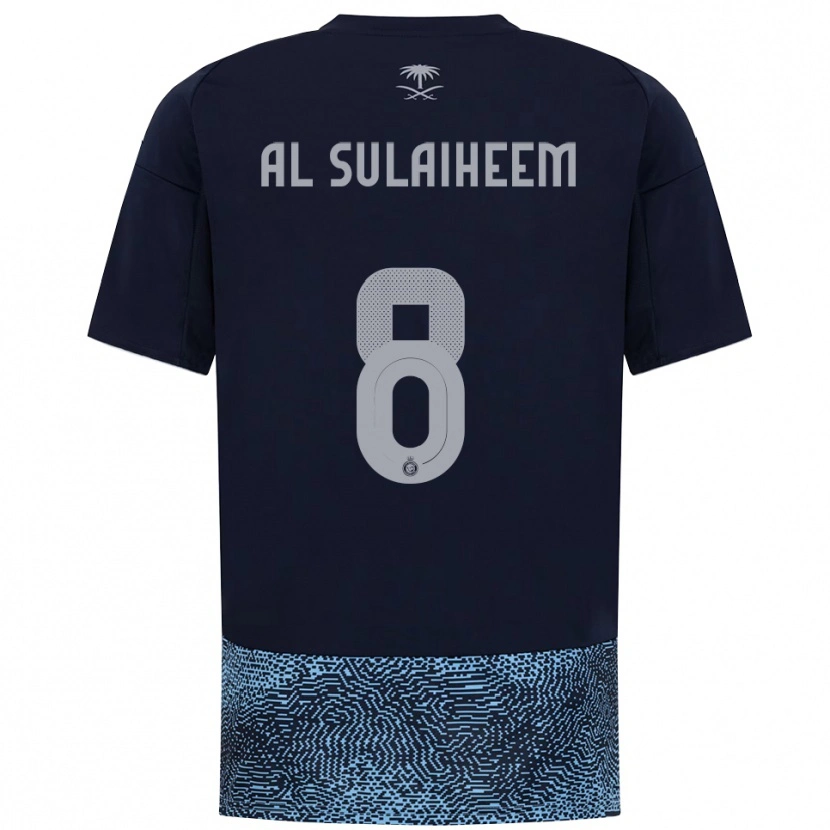 Danxen Kvinder Abdulmajeed Al-Sulayhim #8 Mørkeblå Lyseblå Udebane Spillertrøjer 2025/26 Trøje T-Shirt