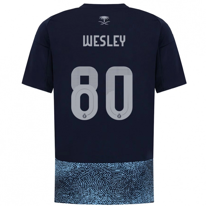 Danxen Kvinder Wesley #80 Mørkeblå Lyseblå Udebane Spillertrøjer 2025/26 Trøje T-Shirt