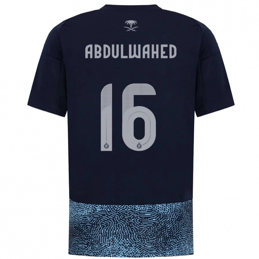 Danxen Kvinder Ghader Abdulwahed #16 Mørkeblå Lyseblå Udebane Spillertrøjer 2025/26 Trøje T-Shirt