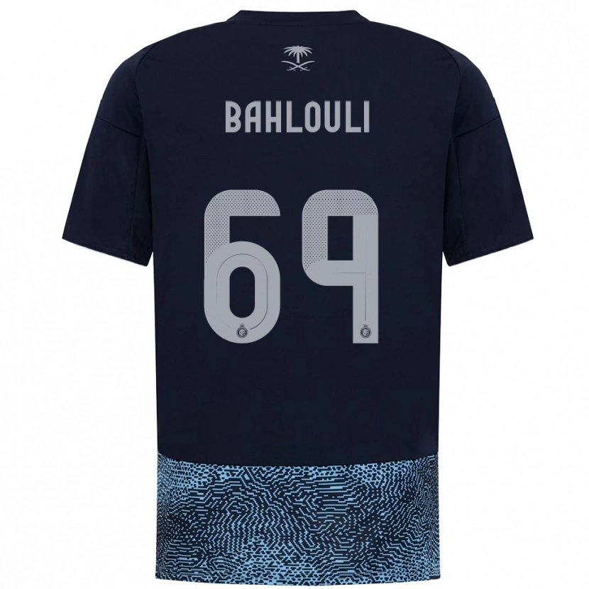 Danxen Kvinder Nesrine Bahlouli #69 Mørkeblå Lyseblå Udebane Spillertrøjer 2025/26 Trøje T-Shirt