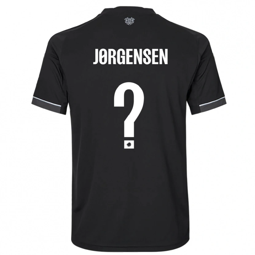 Danxen Kvinder Mads Jørgensen #0 Sort Hvid Udebane Spillertrøjer 2025/26 Trøje T-Shirt
