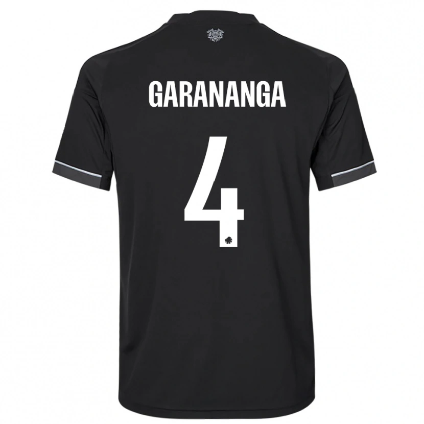 Danxen Kvinder Munashe Garananga #4 Sort Hvid Udebane Spillertrøjer 2025/26 Trøje T-Shirt