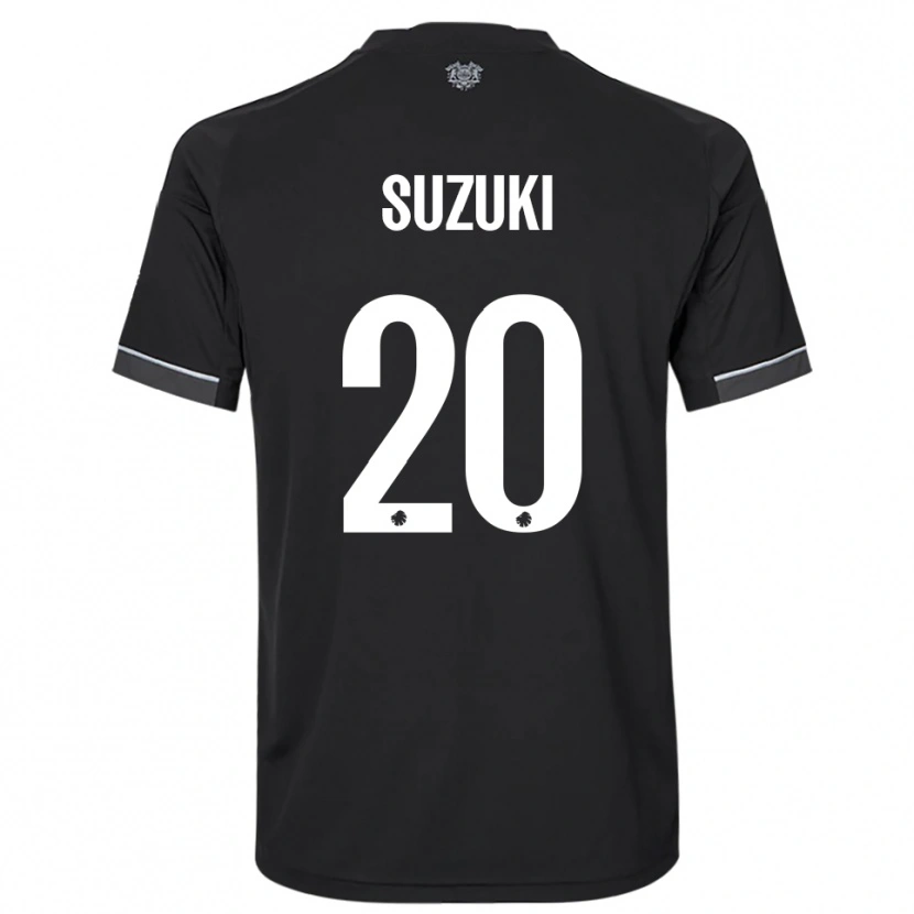 Danxen Kvinder Junnosuke Suzuki #20 Sort Hvid Udebane Spillertrøjer 2025/26 Trøje T-Shirt