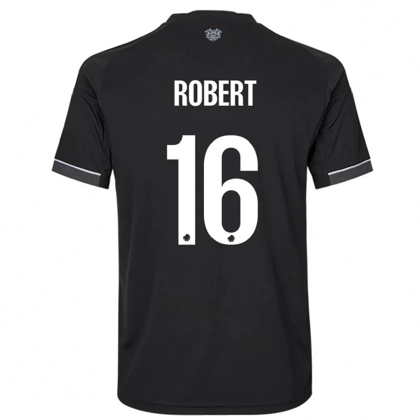 Danxen Kvinder Robert #16 Sort Hvid Udebane Spillertrøjer 2025/26 Trøje T-Shirt