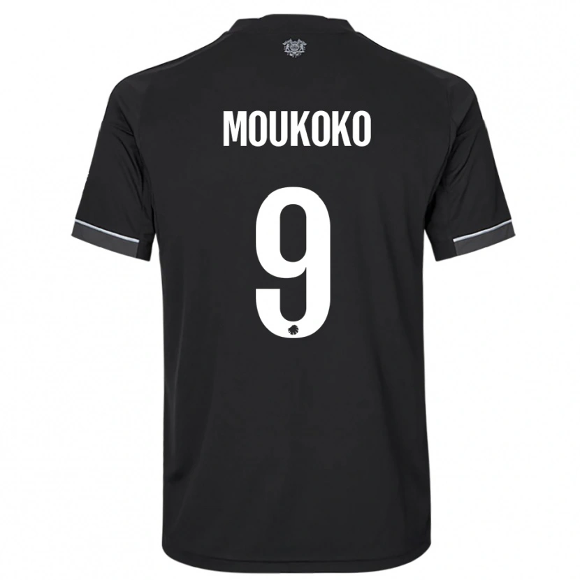 Danxen Kvinder Youssoufa Moukoko #9 Sort Hvid Udebane Spillertrøjer 2025/26 Trøje T-Shirt