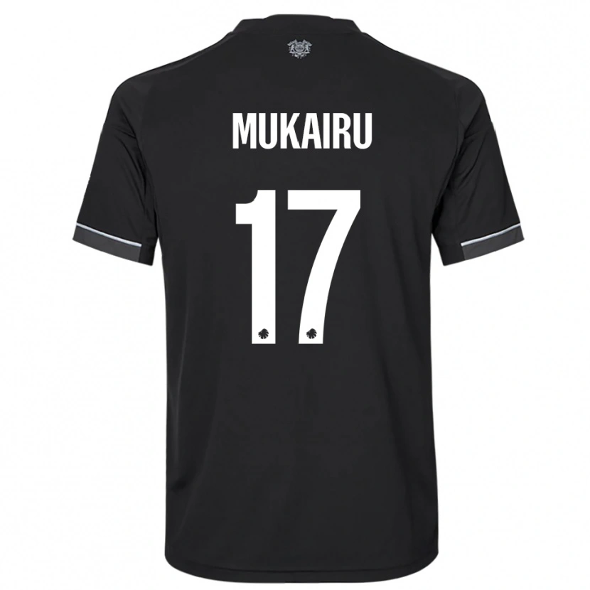 Danxen Kvinder Paul Mukairu #17 Sort Hvid Udebane Spillertrøjer 2025/26 Trøje T-Shirt