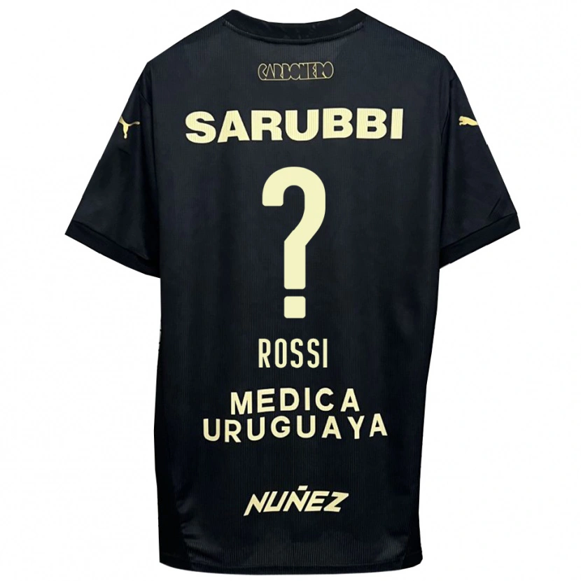 Danxen Kvinder Nicolás Rossi #0 Sort Guld Udebane Spillertrøjer 2025/26 Trøje T-Shirt