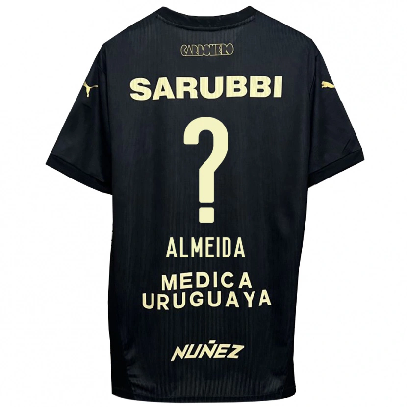 Danxen Kvinder Martín Almeida #0 Sort Guld Udebane Spillertrøjer 2025/26 Trøje T-Shirt