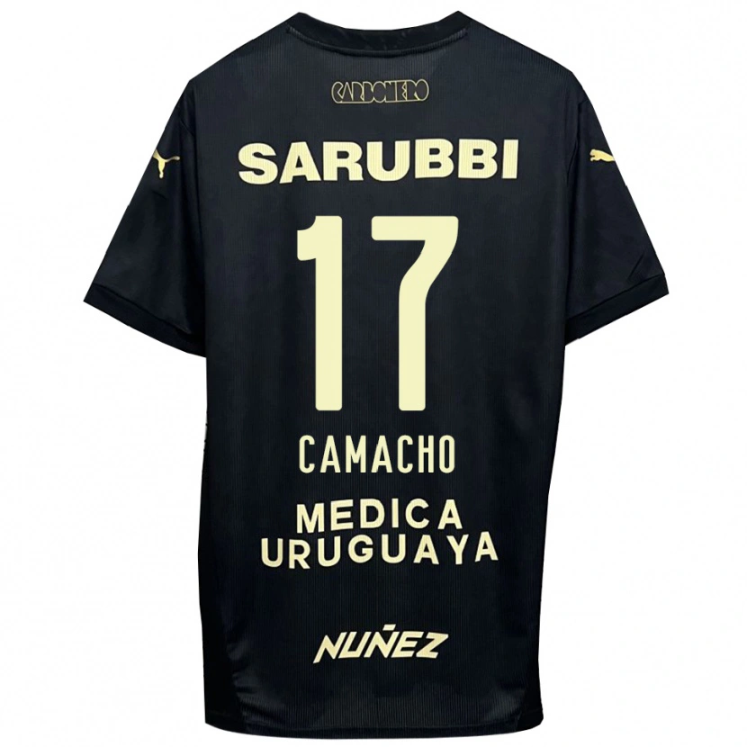 Danxen Kvinder Sebastián Camacho #17 Sort Guld Udebane Spillertrøjer 2025/26 Trøje T-Shirt