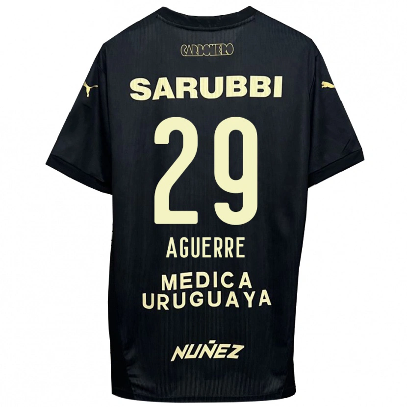 Danxen Kvinder Washington Aguerre #29 Sort Guld Udebane Spillertrøjer 2025/26 Trøje T-Shirt