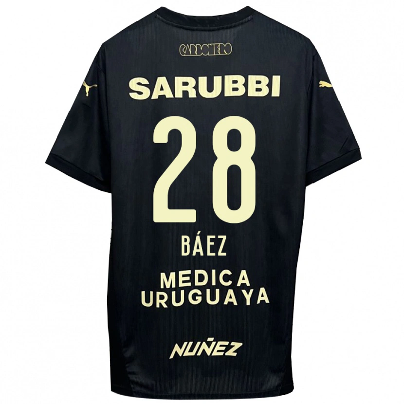 Danxen Kvinder Jaime Báez #28 Sort Guld Udebane Spillertrøjer 2025/26 Trøje T-Shirt