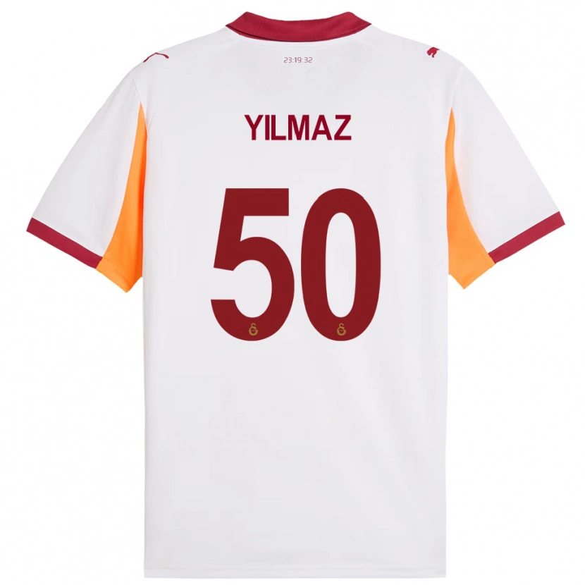 Danxen Kvinder Jankat Yılmaz #50 Hvid Rød Udebane Spillertrøjer 2025/26 Trøje T-Shirt