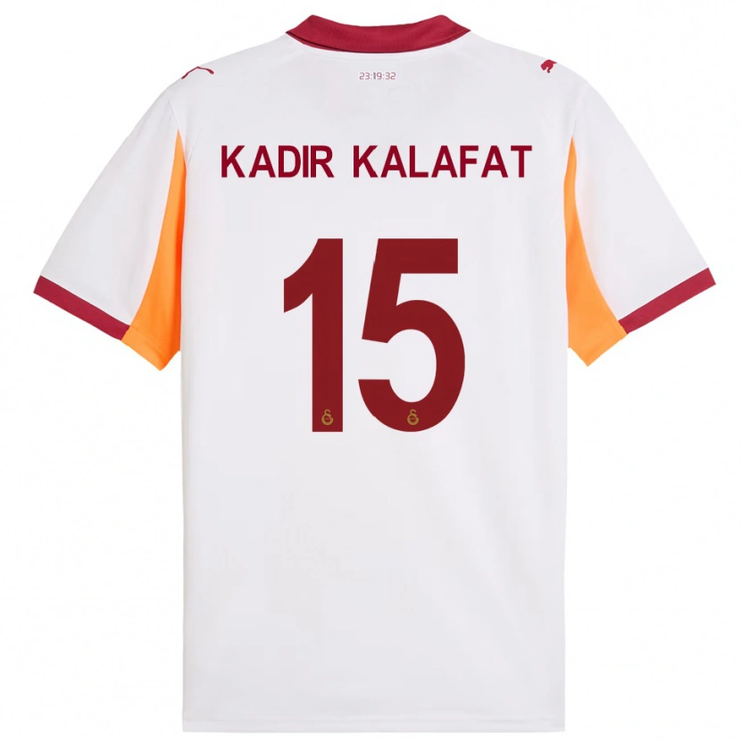 Danxen Kvinder İsmail Kadir Kalafat #15 Hvid Rød Udebane Spillertrøjer 2025/26 Trøje T-Shirt