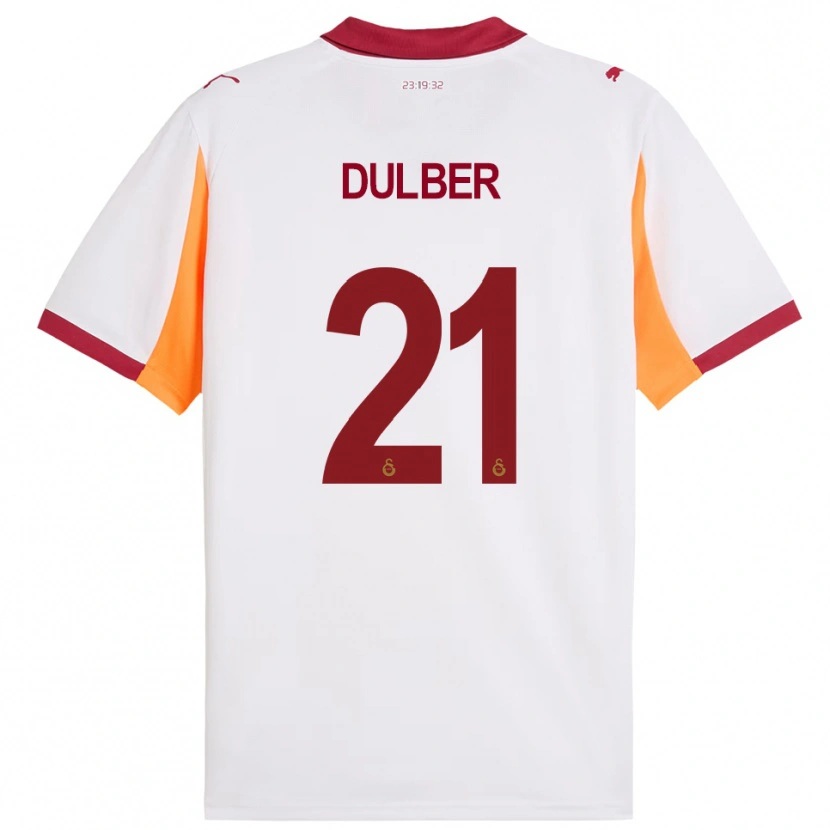 Danxen Kvinder Didem Dülber #21 Hvid Rød Udebane Spillertrøjer 2025/26 Trøje T-Shirt