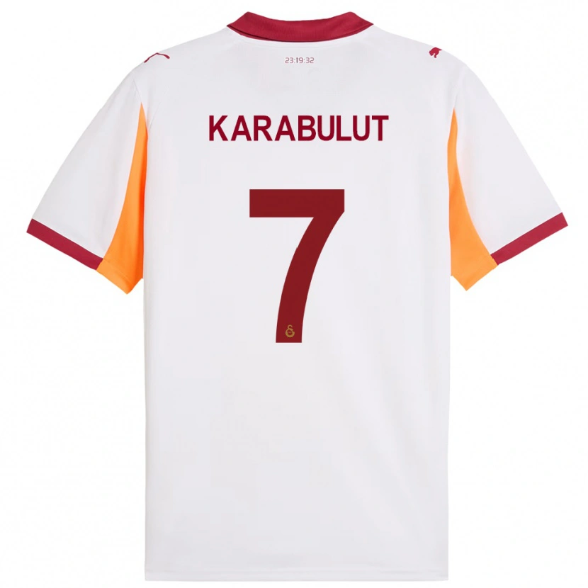 Danxen Kvinder Arzu Karabulut #7 Hvid Rød Udebane Spillertrøjer 2025/26 Trøje T-Shirt