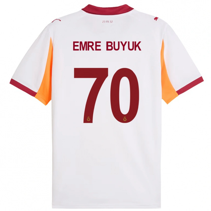 Danxen Kvinder Enes Emre Büyük #70 Hvid Rød Udebane Spillertrøjer 2025/26 Trøje T-Shirt