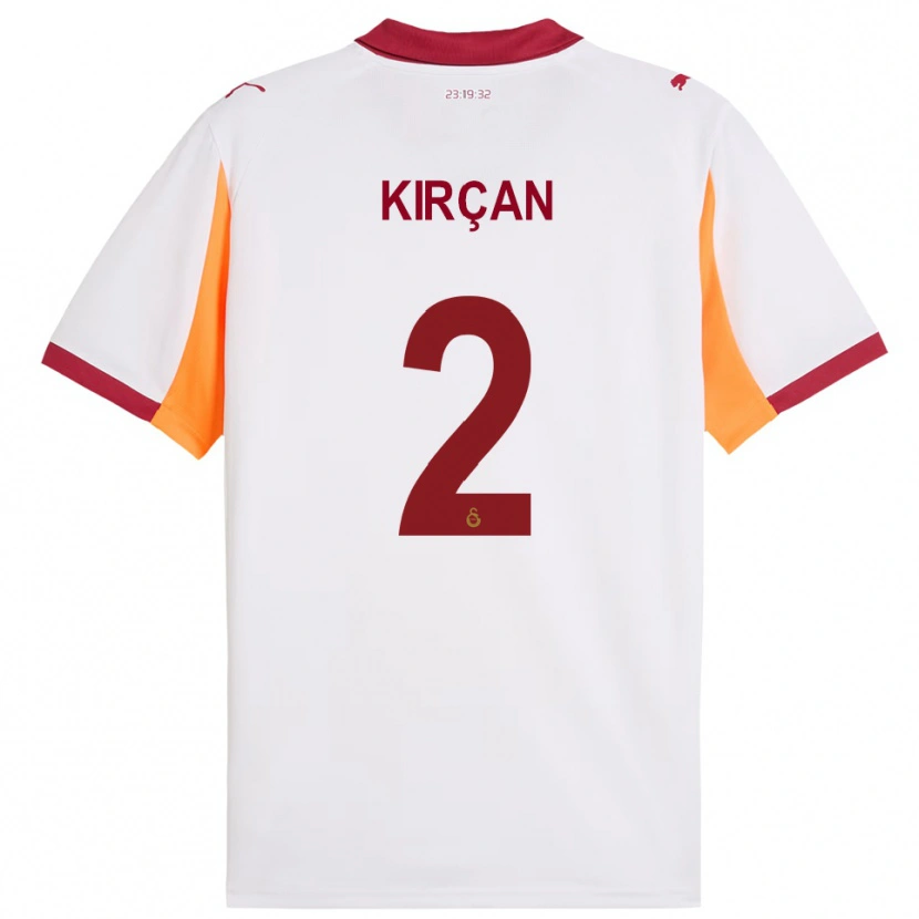 Danxen Kvinder Kerem Kırçan #2 Hvid Rød Udebane Spillertrøjer 2025/26 Trøje T-Shirt