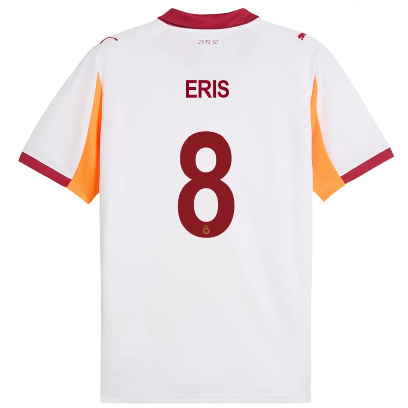 Danxen Kvinder Efe Eriş #8 Hvid Rød Udebane Spillertrøjer 2025/26 Trøje T-Shirt