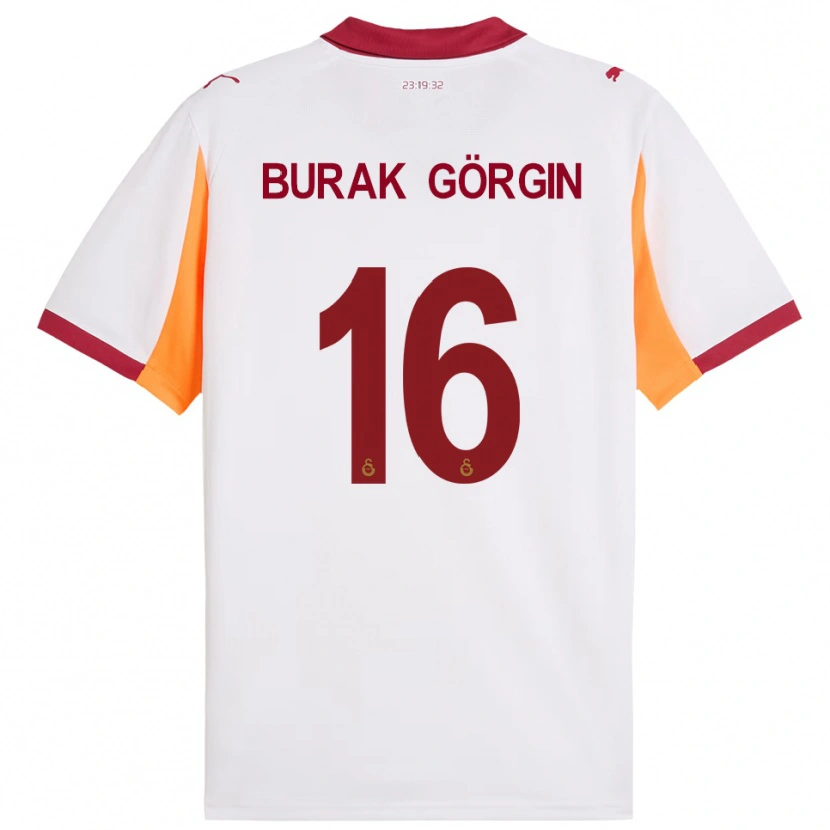 Danxen Kvinder Muhammet Burak Görgin #16 Hvid Rød Udebane Spillertrøjer 2025/26 Trøje T-Shirt