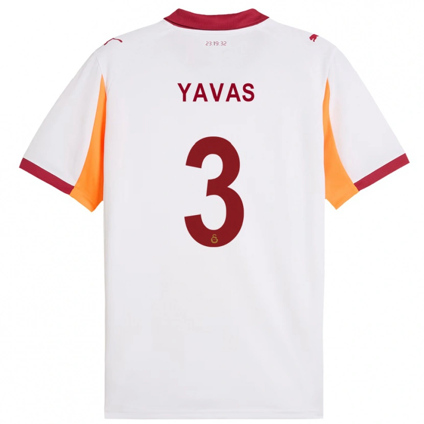 Danxen Kvinder Arda Yavas #3 Hvid Rød Udebane Spillertrøjer 2025/26 Trøje T-Shirt