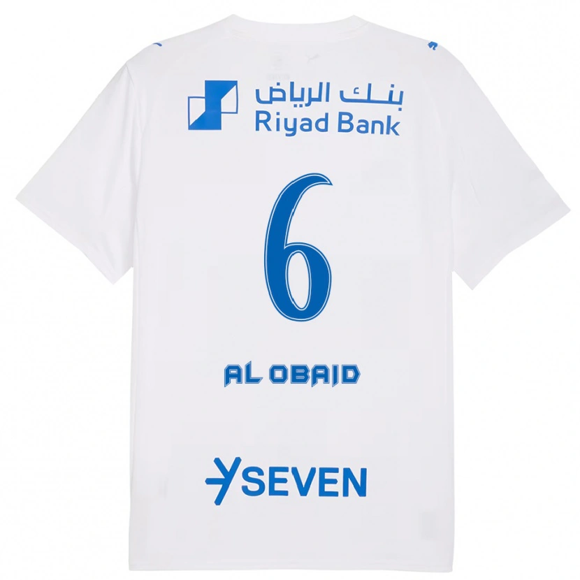 Danxen Kvinder Lulu Al-Obaid #6 Hvid Blå Udebane Spillertrøjer 2025/26 Trøje T-Shirt