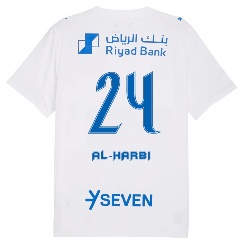 Danxen Kvinder Moteb Al-Harbi #24 Hvid Blå Udebane Spillertrøjer 2025/26 Trøje T-Shirt