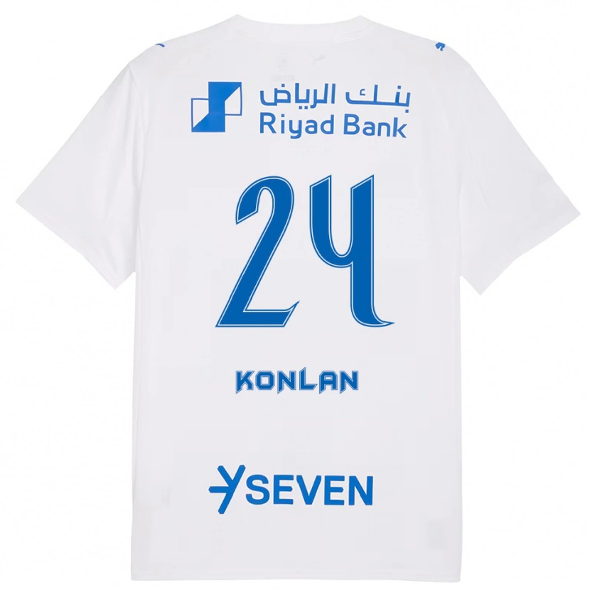 Danxen Kvinder Cynthia Konlan #24 Hvid Blå Udebane Spillertrøjer 2025/26 Trøje T-Shirt