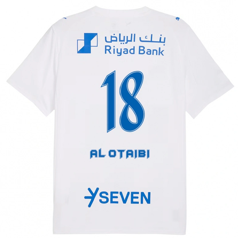 Danxen Kvinder Majd Al-Otaibi #18 Hvid Blå Udebane Spillertrøjer 2025/26 Trøje T-Shirt
