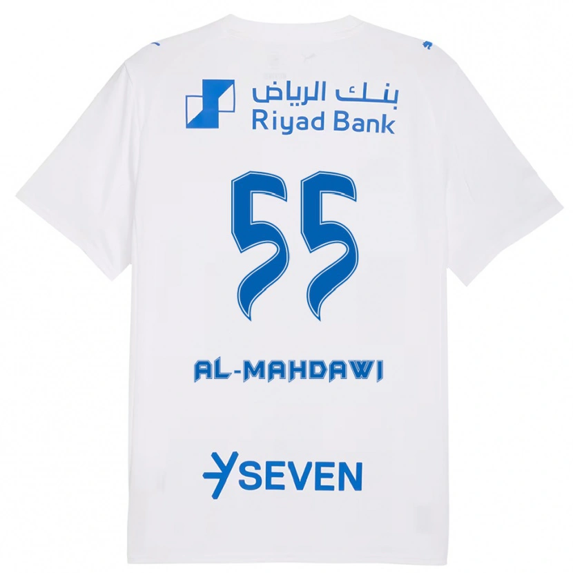 Danxen Kvinder Ali Al-Mahdawi #55 Hvid Blå Udebane Spillertrøjer 2025/26 Trøje T-Shirt