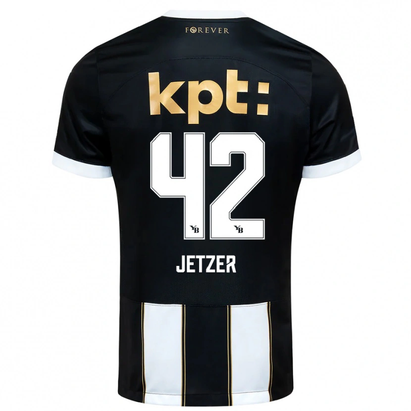Danxen Kvinder Lorin Jetzer #42 Sort Hvid Udebane Spillertrøjer 2025/26 Trøje T-Shirt