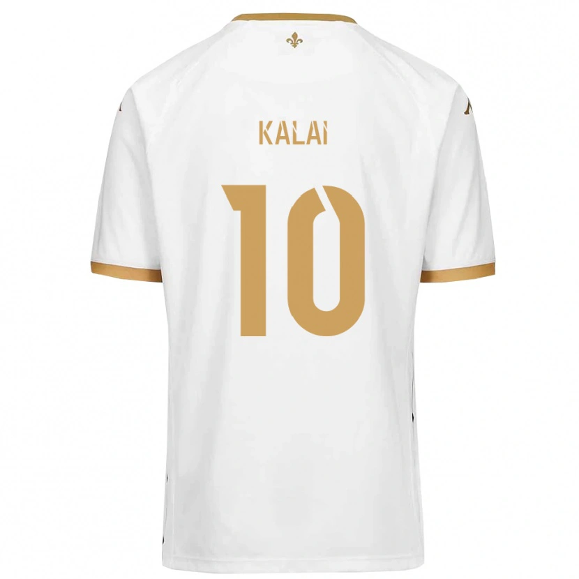 Danxen Kvinder Jawed Kalai #10 Hvid Guld Udebane Spillertrøjer 2025/26 Trøje T-Shirt