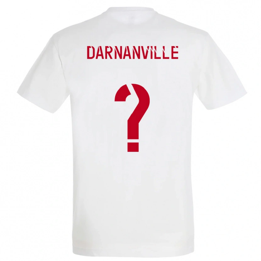 Danxen Kvinder Clément Darnanville #0 Hvid Rød Gul Udebane Spillertrøjer 2025/26 Trøje T-Shirt