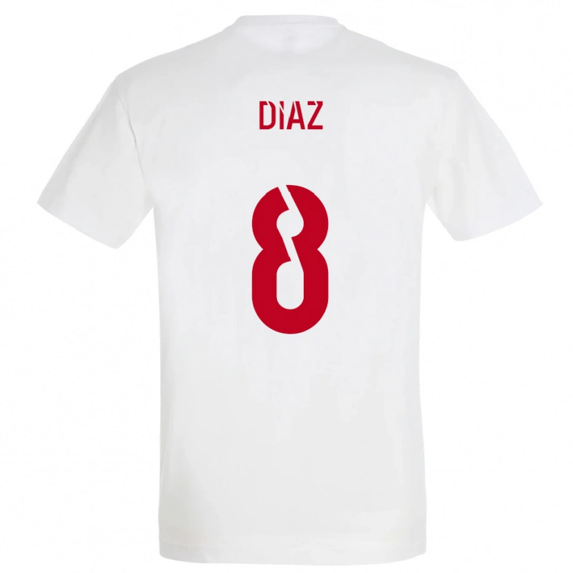Danxen Kvinder Ryan Diaz #8 Hvid Rød Gul Udebane Spillertrøjer 2025/26 Trøje T-Shirt