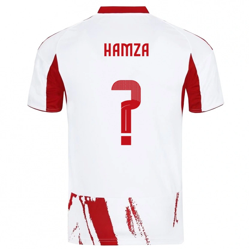 Danxen Kvinder Erik Hamza #0 Hvid Rød Udebane Spillertrøjer 2025/26 Trøje T-Shirt