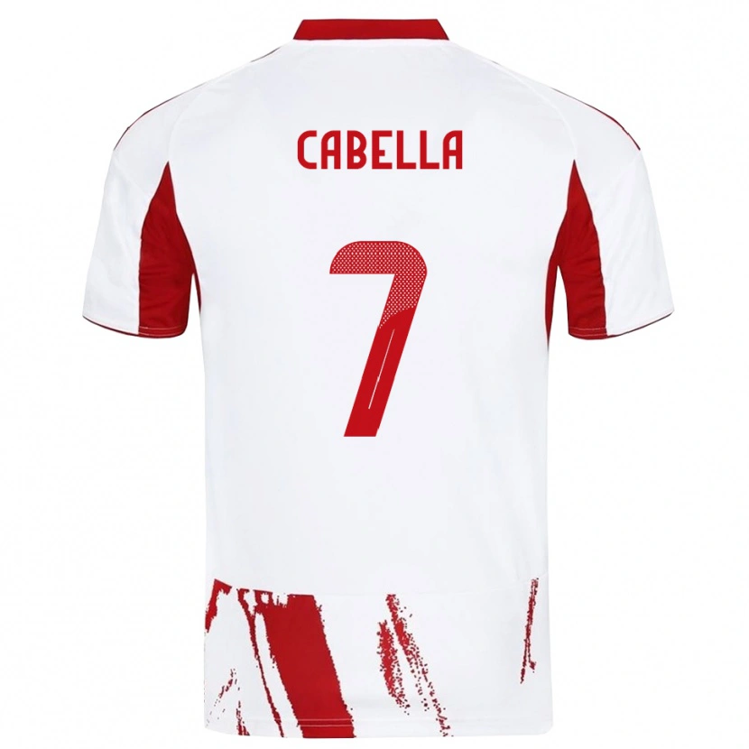 Danxen Kvinder Rémy Cabella #7 Hvid Rød Udebane Spillertrøjer 2025/26 Trøje T-Shirt