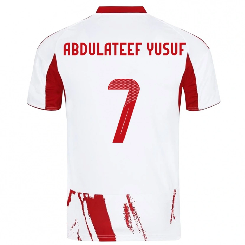 Danxen Kvinder Taiye Abdulateef Yusuf #7 Hvid Rød Udebane Spillertrøjer 2025/26 Trøje T-Shirt
