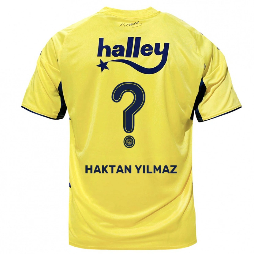 Danxen Kvinder Haktan Yılmaz #0 Gul Mørkeblå Udebane Spillertrøjer 2025/26 Trøje T-Shirt