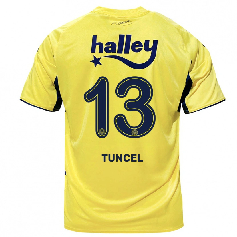 Danxen Kvinder Ercan Tuncel #13 Gul Mørkeblå Udebane Spillertrøjer 2025/26 Trøje T-Shirt