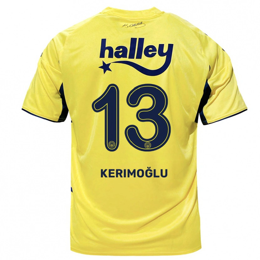 Danxen Kvinder Zeynep Kerimoğlu #13 Gul Mørkeblå Udebane Spillertrøjer 2025/26 Trøje T-Shirt
