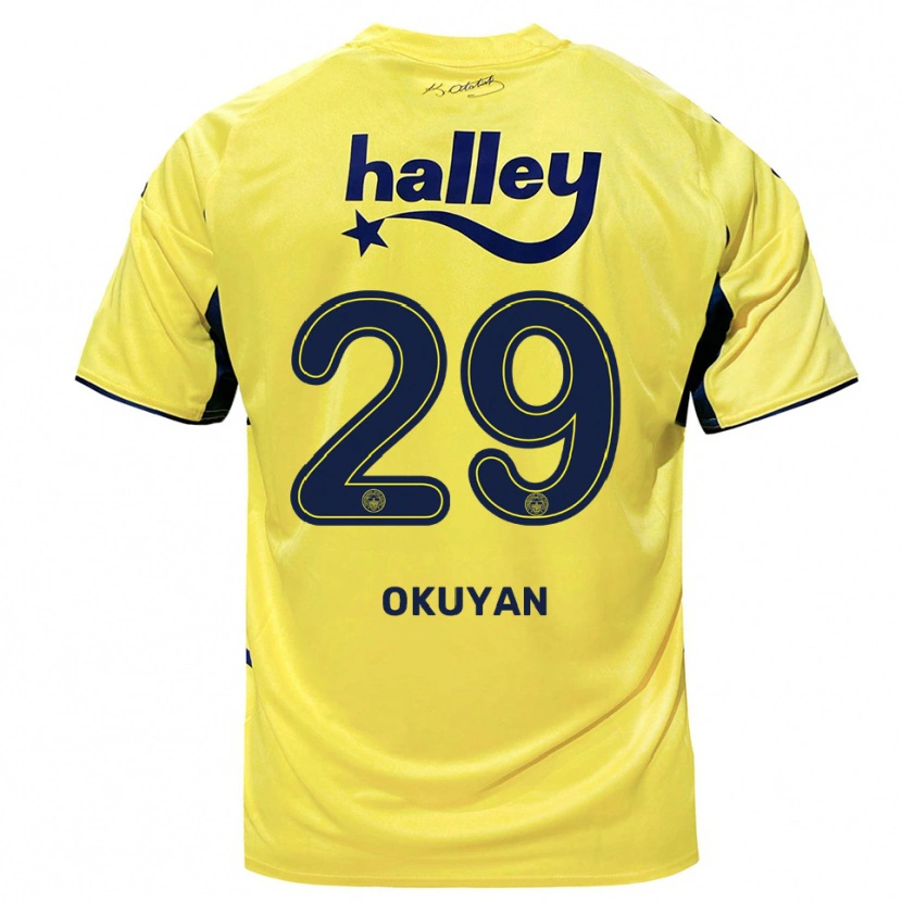 Danxen Kvinder Mevlüde Okuyan #29 Gul Mørkeblå Udebane Spillertrøjer 2025/26 Trøje T-Shirt