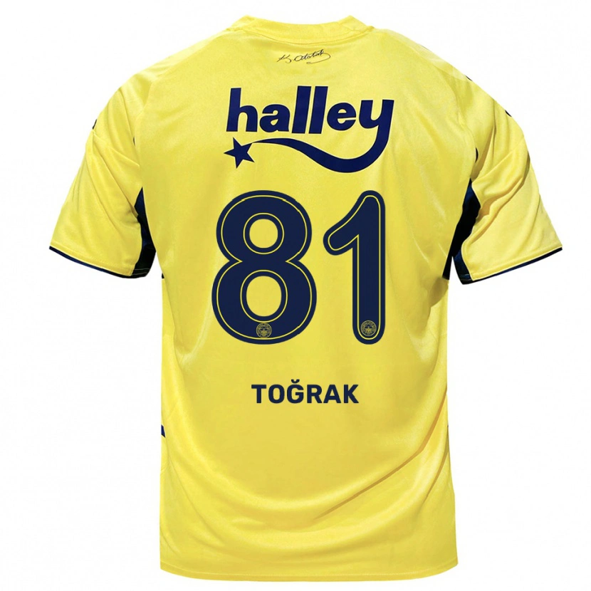 Danxen Kvinder Şükür Toğrak #81 Gul Mørkeblå Udebane Spillertrøjer 2025/26 Trøje T-Shirt