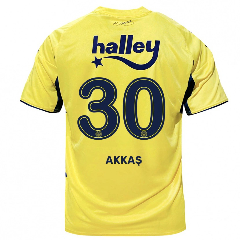 Danxen Kvinder Arda Akkaş #30 Gul Mørkeblå Udebane Spillertrøjer 2025/26 Trøje T-Shirt
