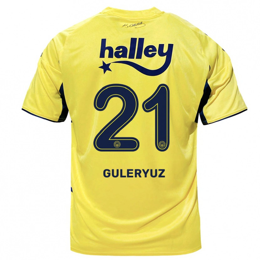 Danxen Kvinder Göknur Güleryüz #21 Gul Mørkeblå Udebane Spillertrøjer 2025/26 Trøje T-Shirt