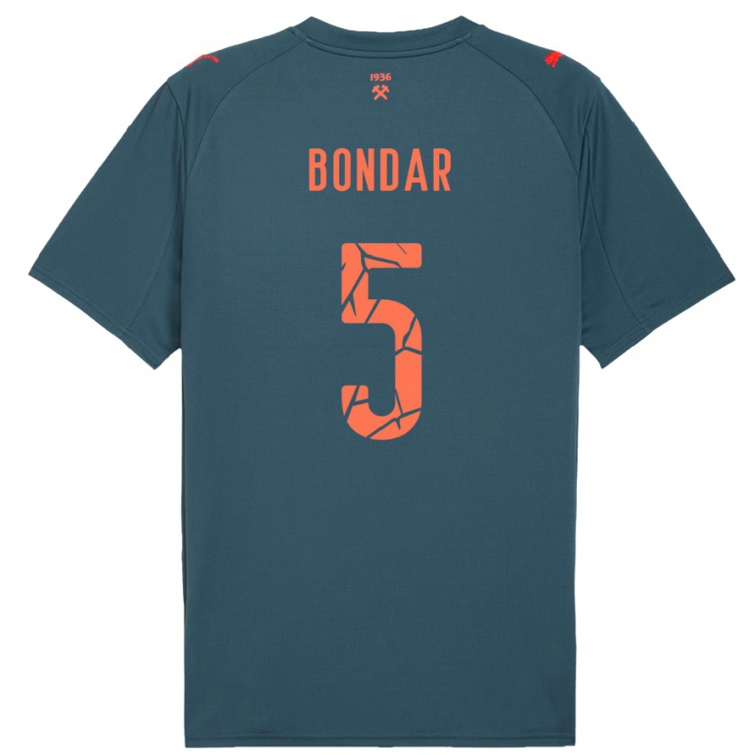 Danxen Kvinder Valeriy Bondar #5 Mørkeblå Rød Udebane Spillertrøjer 2025/26 Trøje T-Shirt