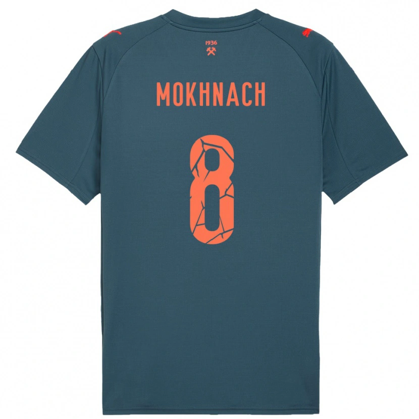 Danxen Kvinder Liubov Mokhnach #8 Mørkeblå Rød Udebane Spillertrøjer 2025/26 Trøje T-Shirt