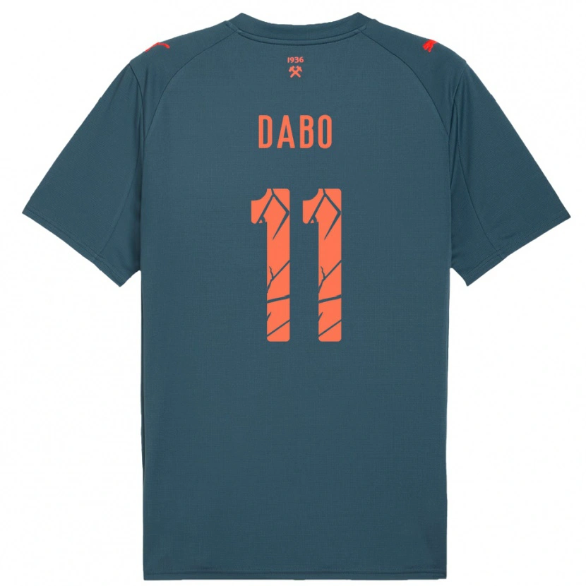 Danxen Kvinder Ibrahima Dabo #11 Mørkeblå Rød Udebane Spillertrøjer 2025/26 Trøje T-Shirt